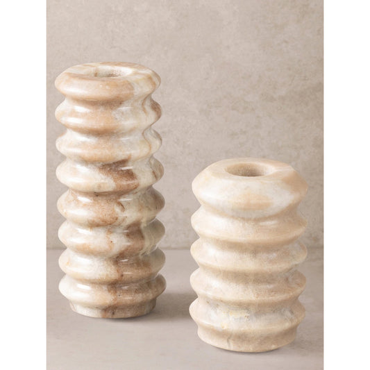 Onyx Marble Taper Candle Holders (Set of 2)