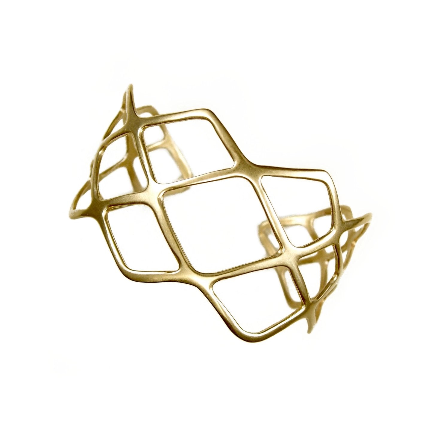 Web Cuff Bracelet - Brass