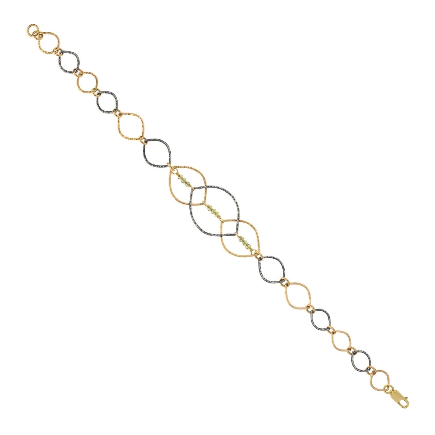 Mixed-Metal ‘Twilight Vine’ Bracelet with Green Sapphire