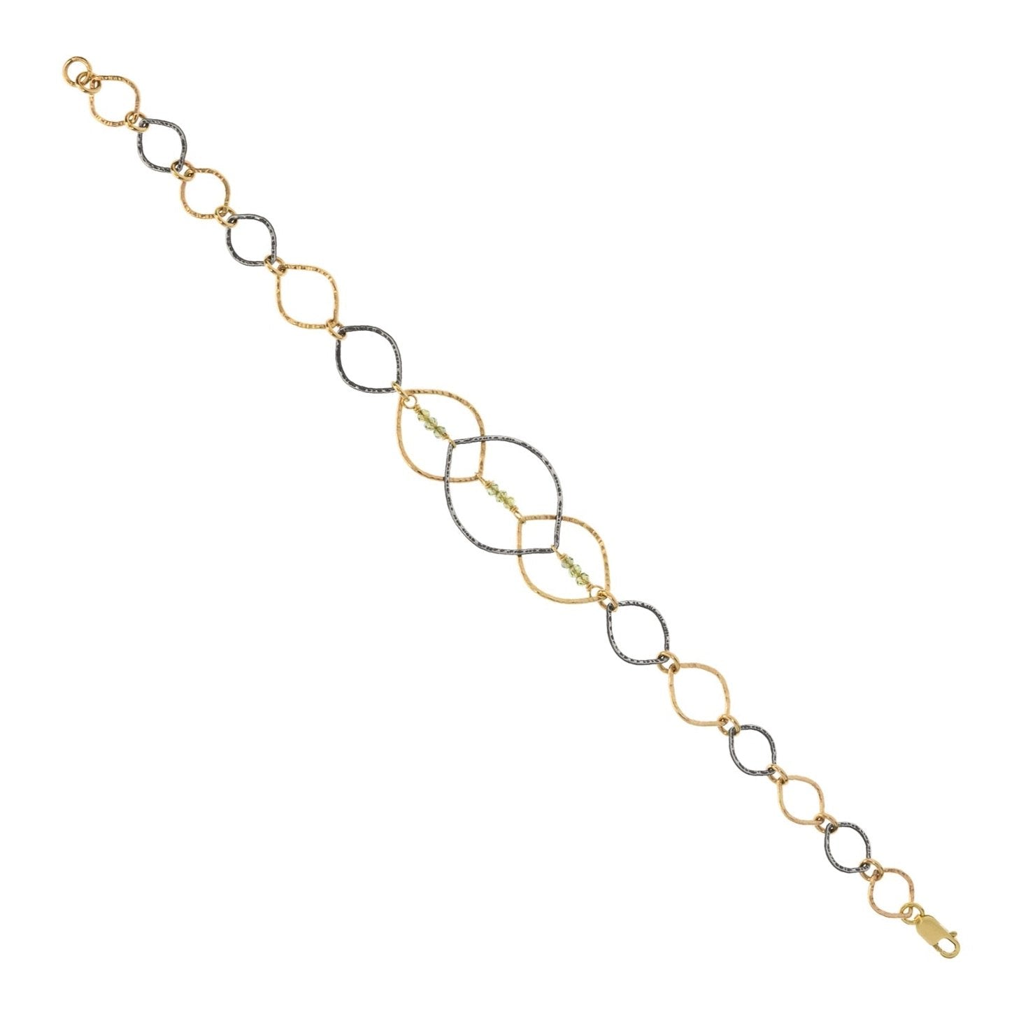 Mixed-Metal ‘Twilight Vine’ Bracelet with Green Sapphire