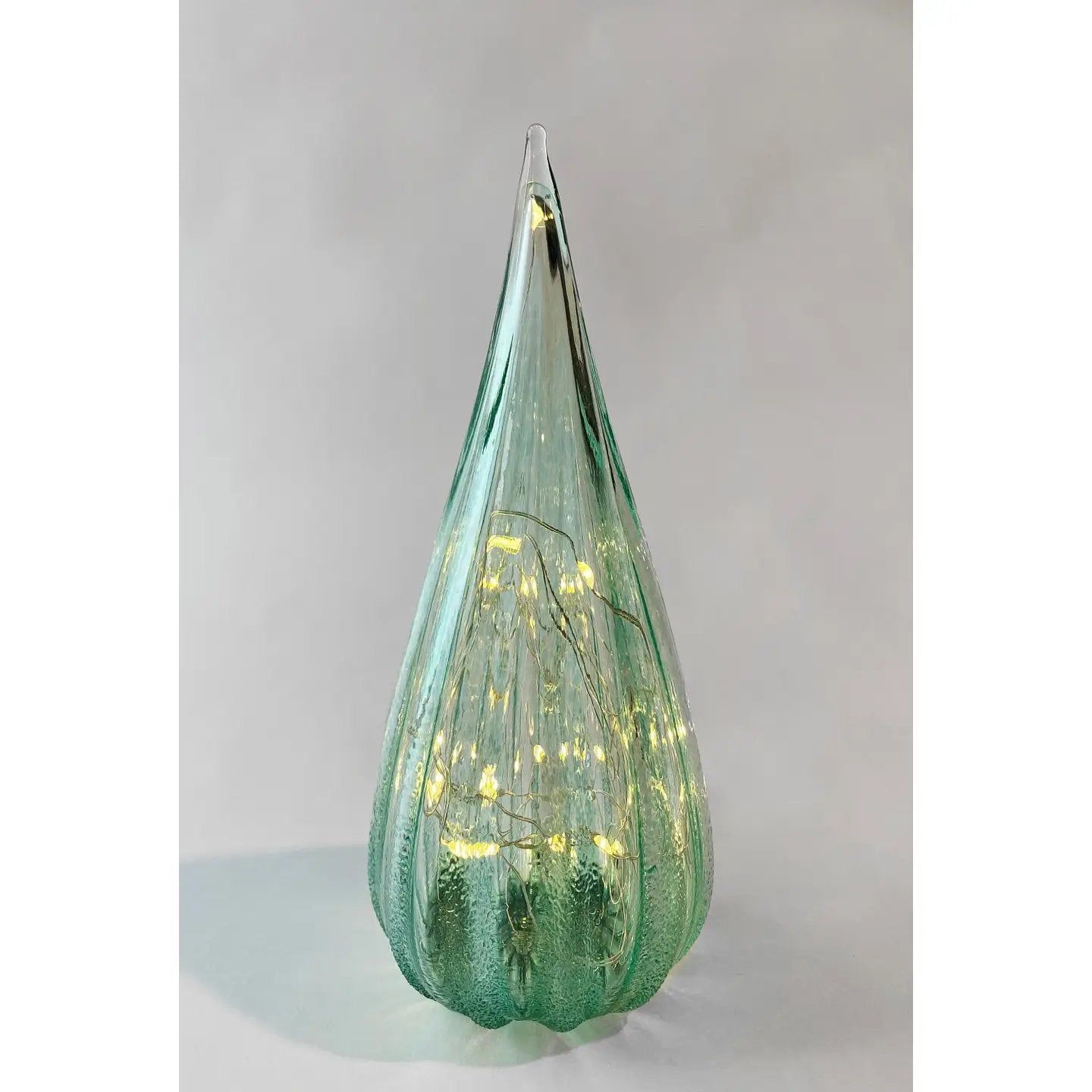 Decorative Blown Glass Twinkle Christmas Tree (select color) Emerald Green