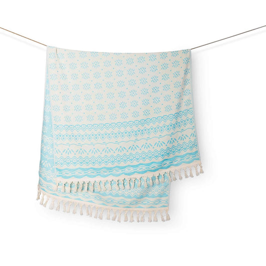 Turkish Peshtemal Beach Towel - Valencia | Turquoise