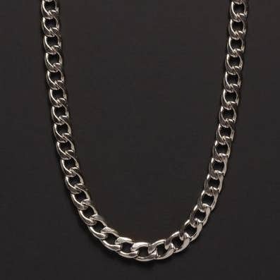 5mm Stainless Steel Curb Chain Necklace (select size)