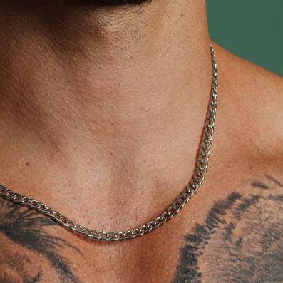 5mm Stainless Steel Curb Chain Necklace (select size)