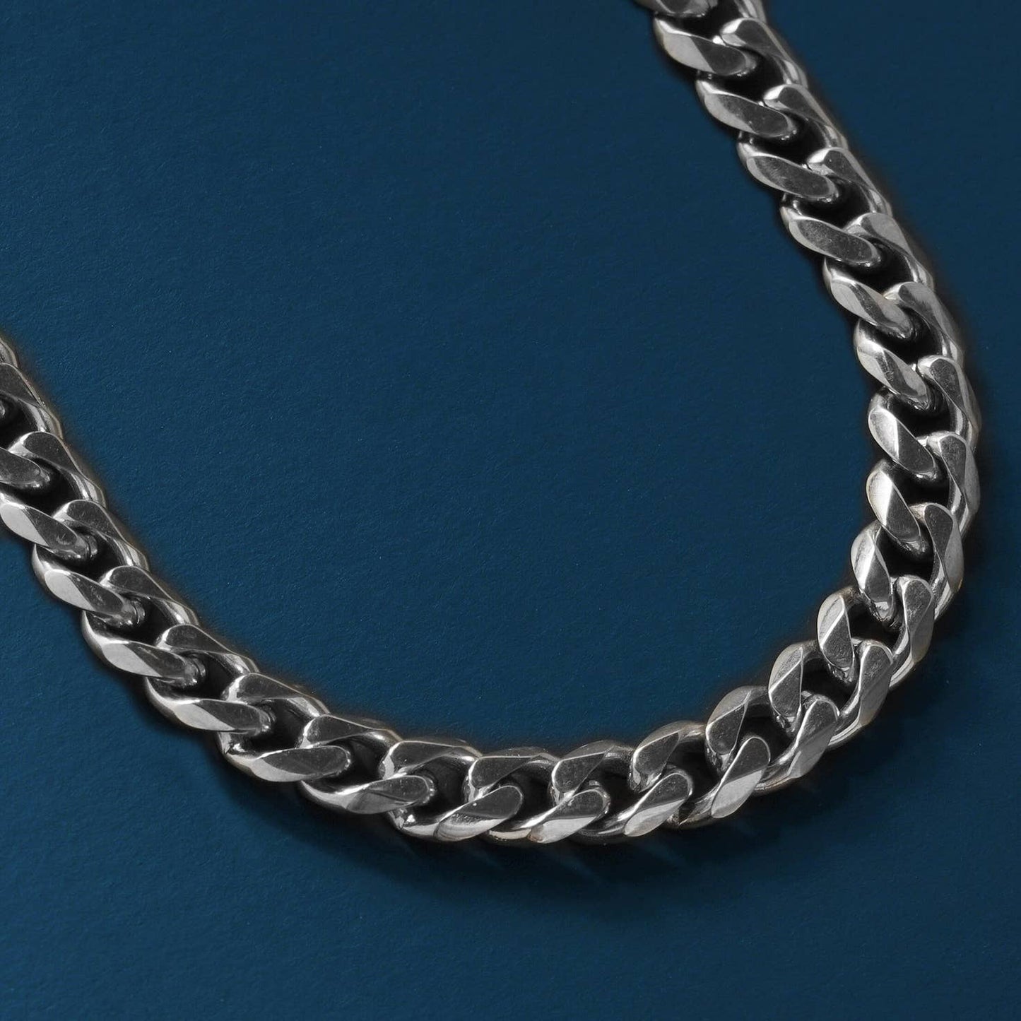 7mm Stainless Steel Bevel Cuban Chain Necklace (select size)