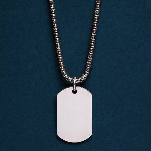 Stainless Steel Dog Tag Pendant Necklace