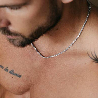3mm Stainless Steel Rope Chain Necklace (select size)