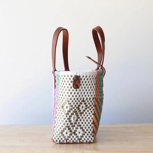 White + Colors Handwoven Crossbody Bag