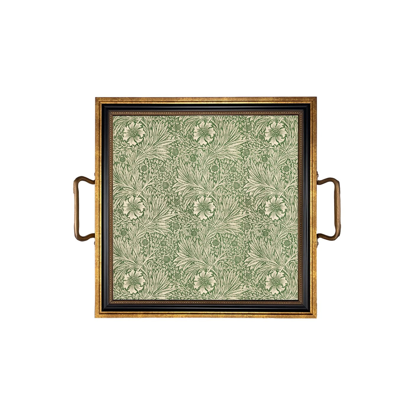 William Morris Marigold Decorative Tray with Brass Handles