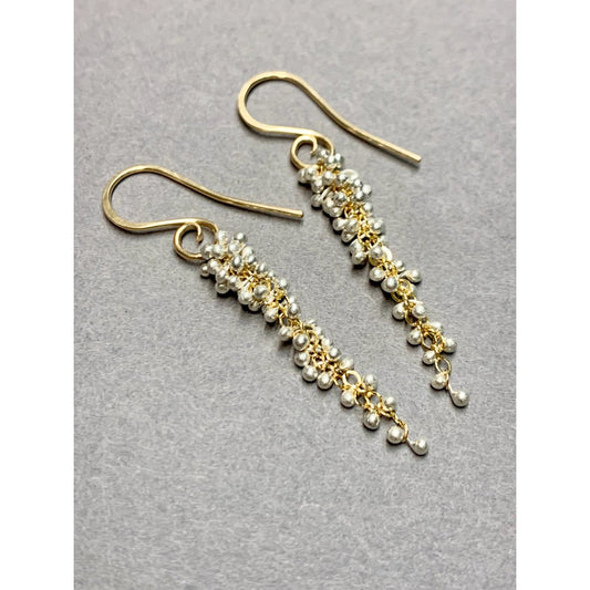 Medium Wisteria Caviar Earrings - Gold Fill + Sterling Silver