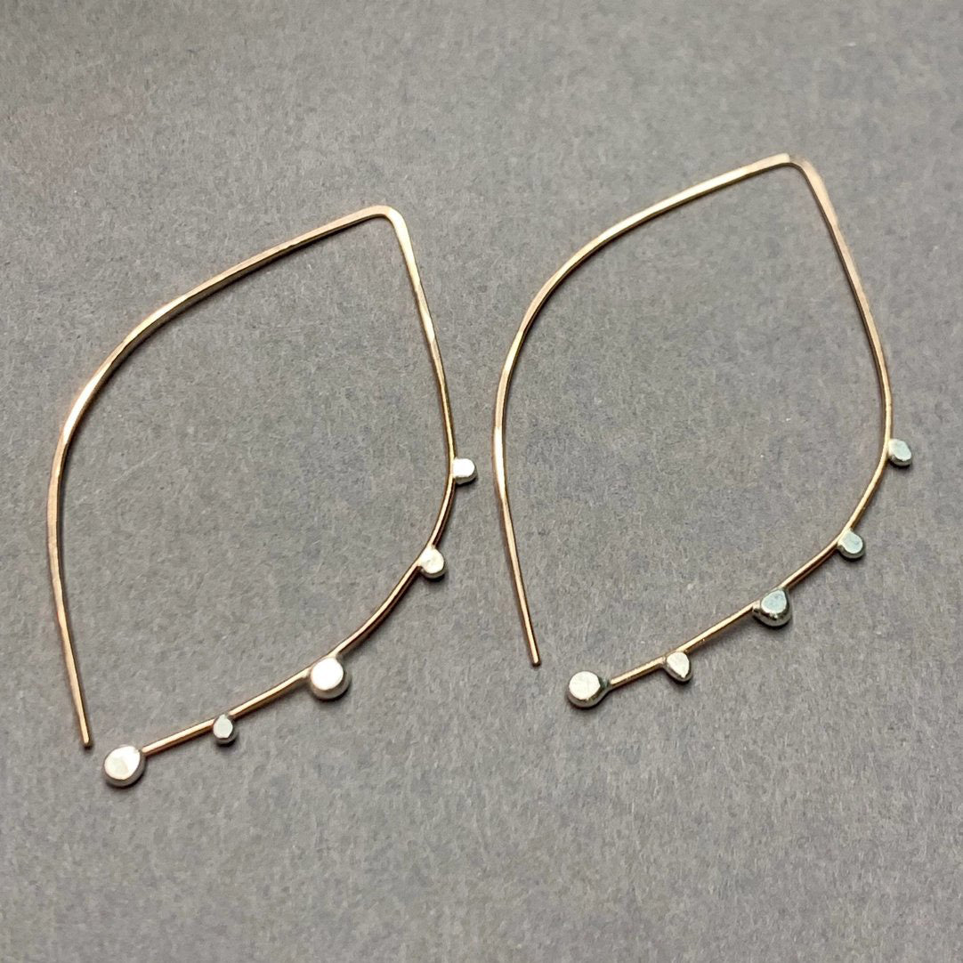 Large ‘Bulb Hoop’ Earrings - Gold Fill + Sterling Silver