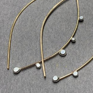 Large ‘Bulb Hoop’ Earrings - Gold Fill + Sterling Silver