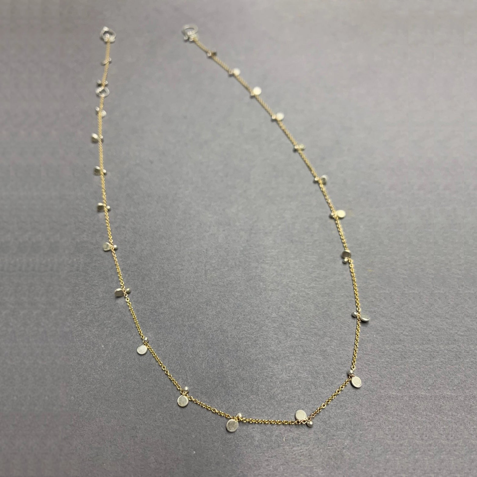Dispersed Confetti Necklace – Gold Filled + Sterling Silver