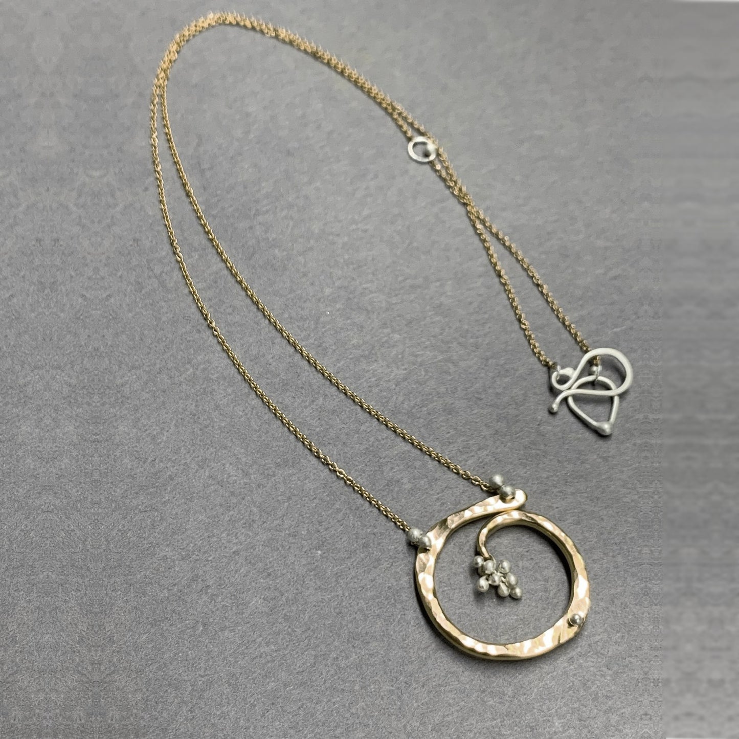 Medium ‘Circle of Life’ Pendant Necklace – Gold Filled + Sterling Silver