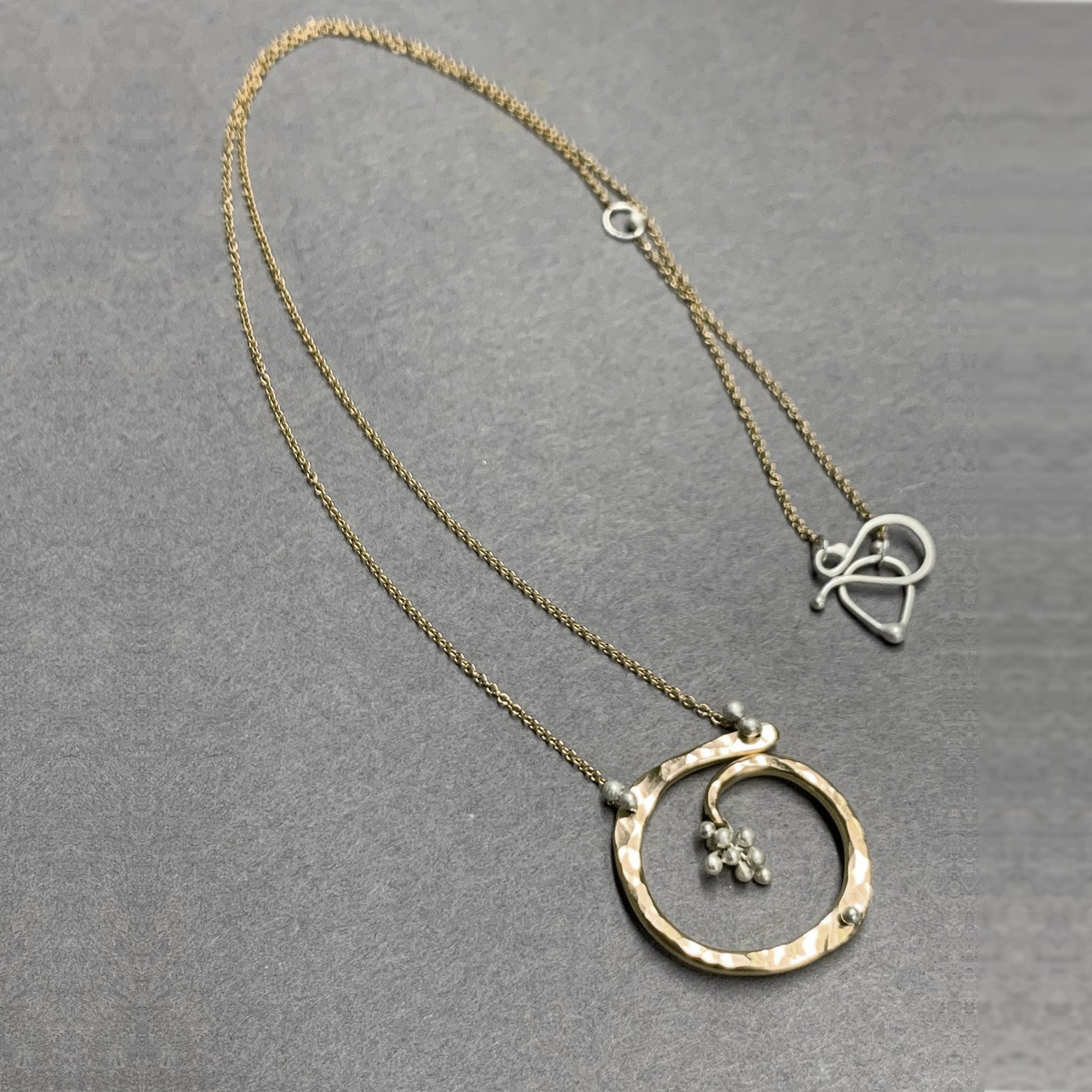 Medium ‘Circle of Life’ Pendant Necklace – Gold Filled + Sterling Silver