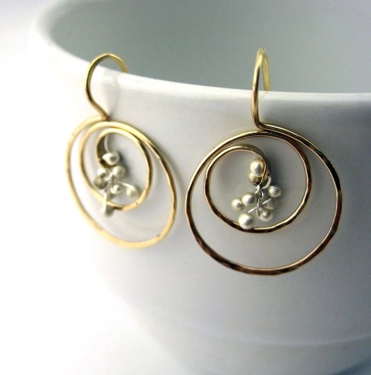 ‘Luna’ Earrings - Gold Fill + Sterling Silver
