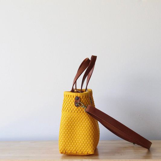 Yellow Handwoven Crossbody Bag