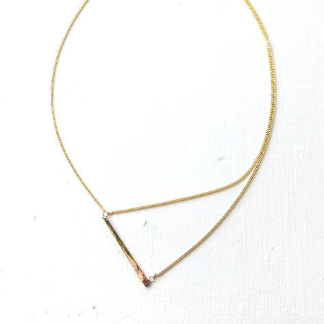 14k Gold Filled ‘Bandana’ Asymmetrical Statement Necklace