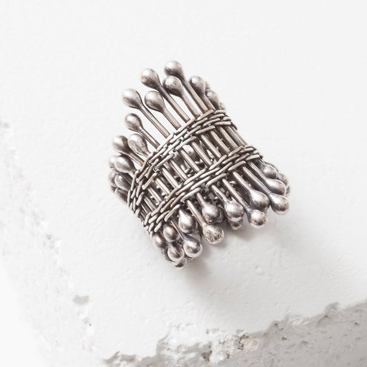 Sterling Silver ‘Defenced’ Ring