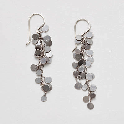 Patinaed Sterling Silver ‘Coined’ Earrings