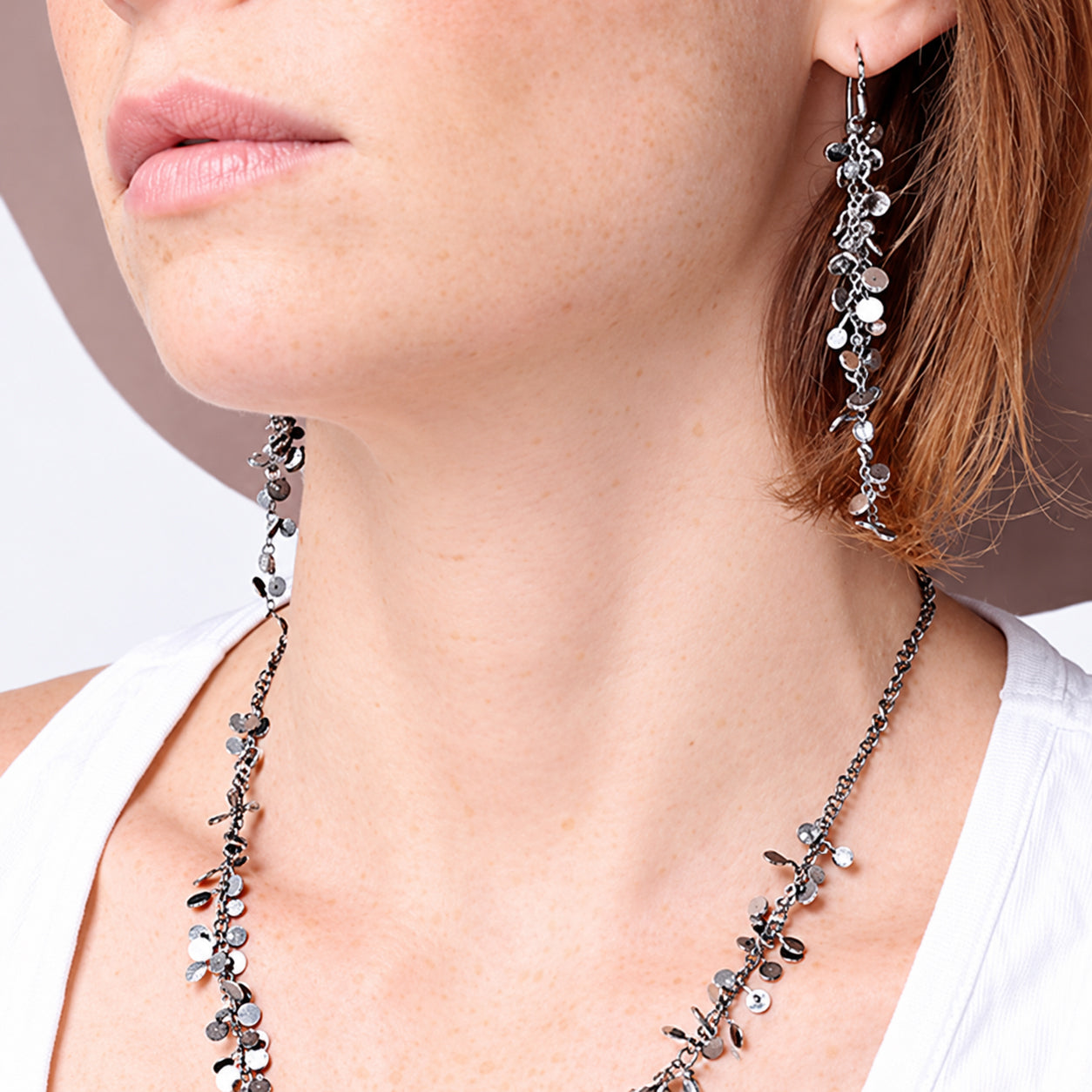 Patinaed Sterling Silver ‘Coined’ Earrings
