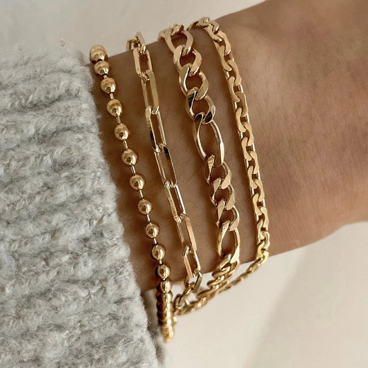 Gold Filled Paperclip Chain Bracelet