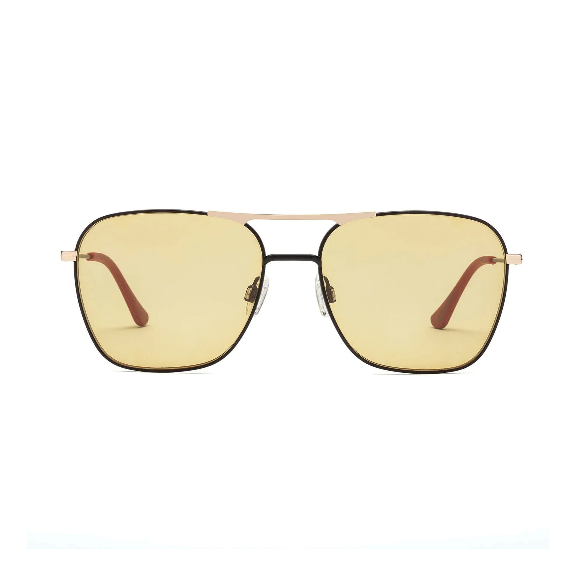 Hooper - Matte Black + Gold / Amber Lens