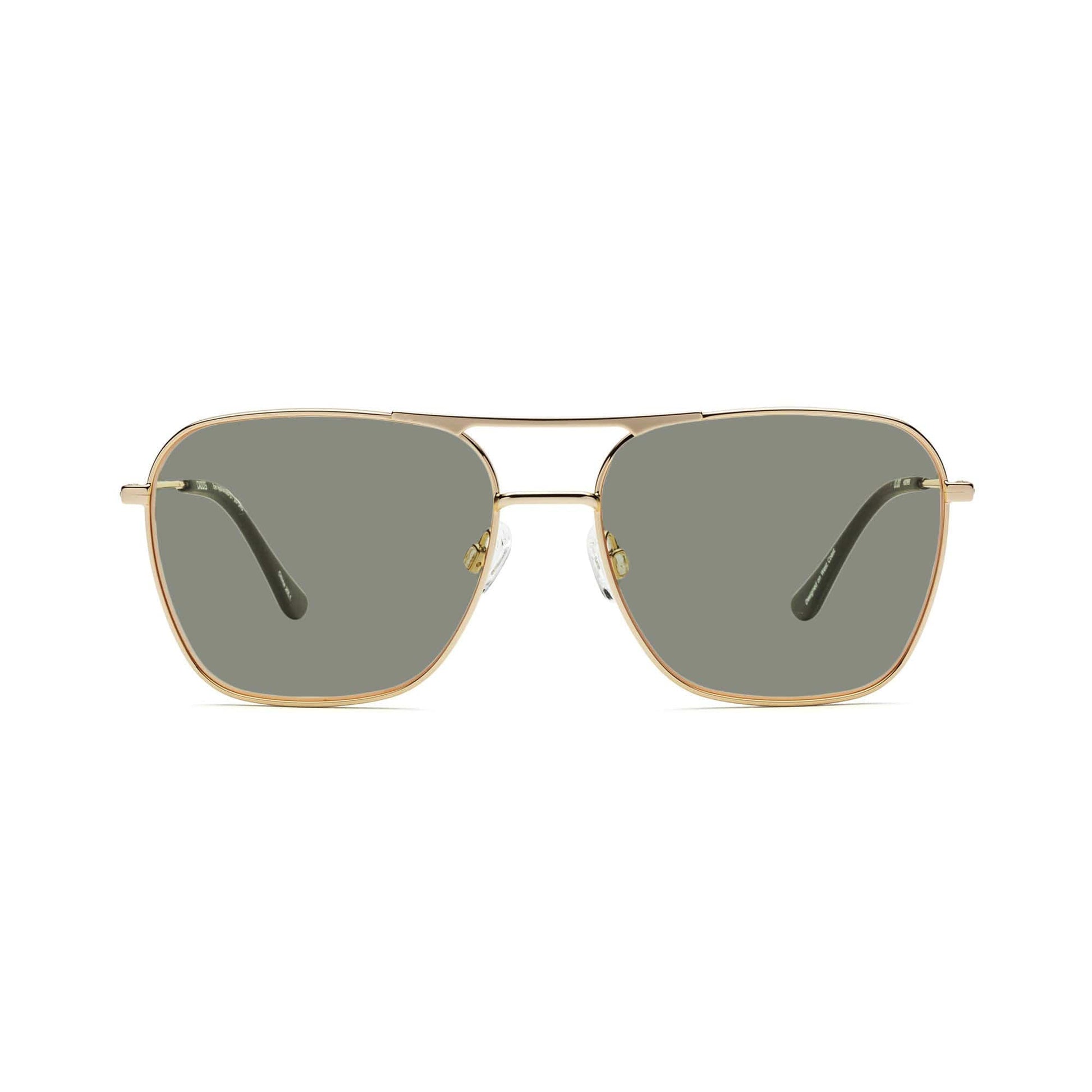 Polarized Sunglasses | Hooper - Gold with Grey-Green Lens