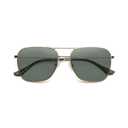 Polarized Sunglasses | Hooper - Gold with Grey-Green Lens