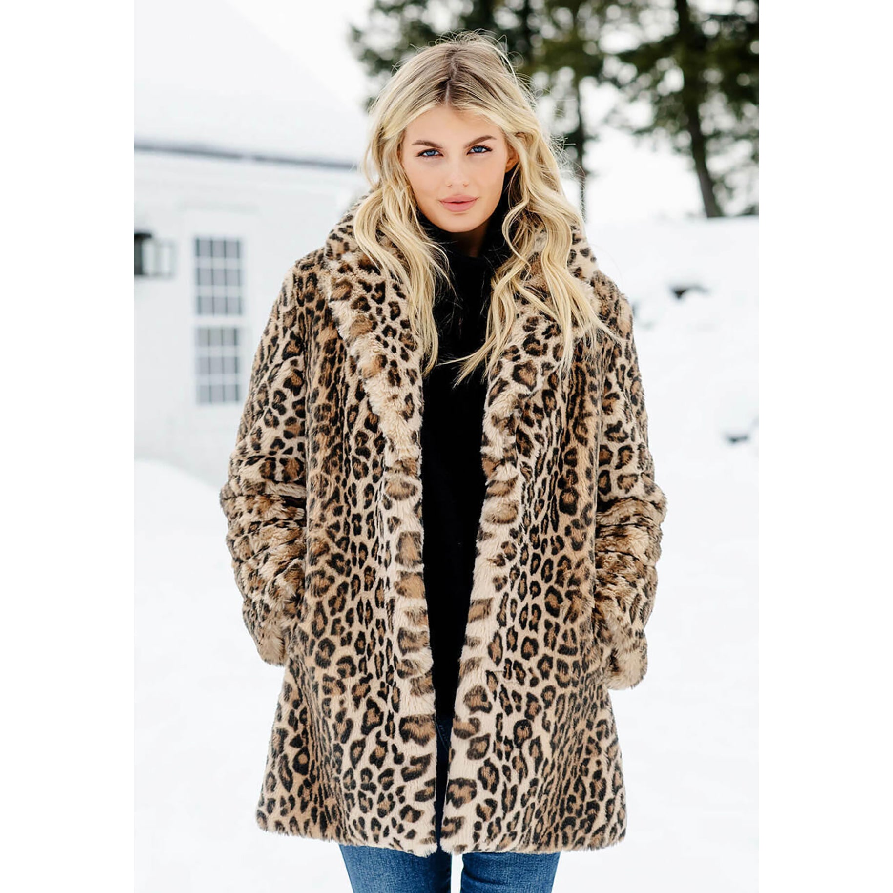 Faux Fur 'Le Mink' Jacket - Leopard