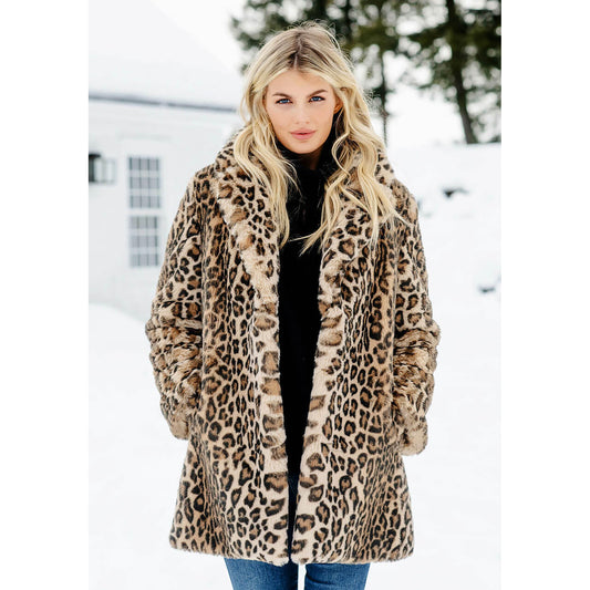 Faux Fur 'Le Mink' Jacket - Leopard