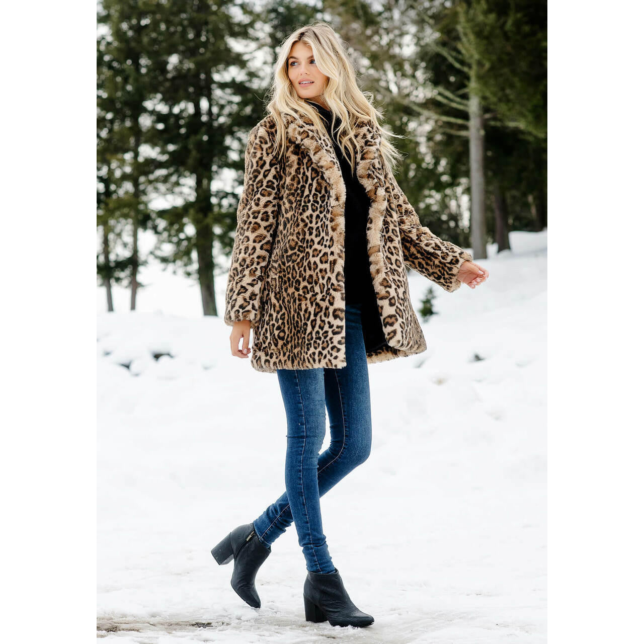 Faux Fur 'Le Mink' Jacket - Leopard