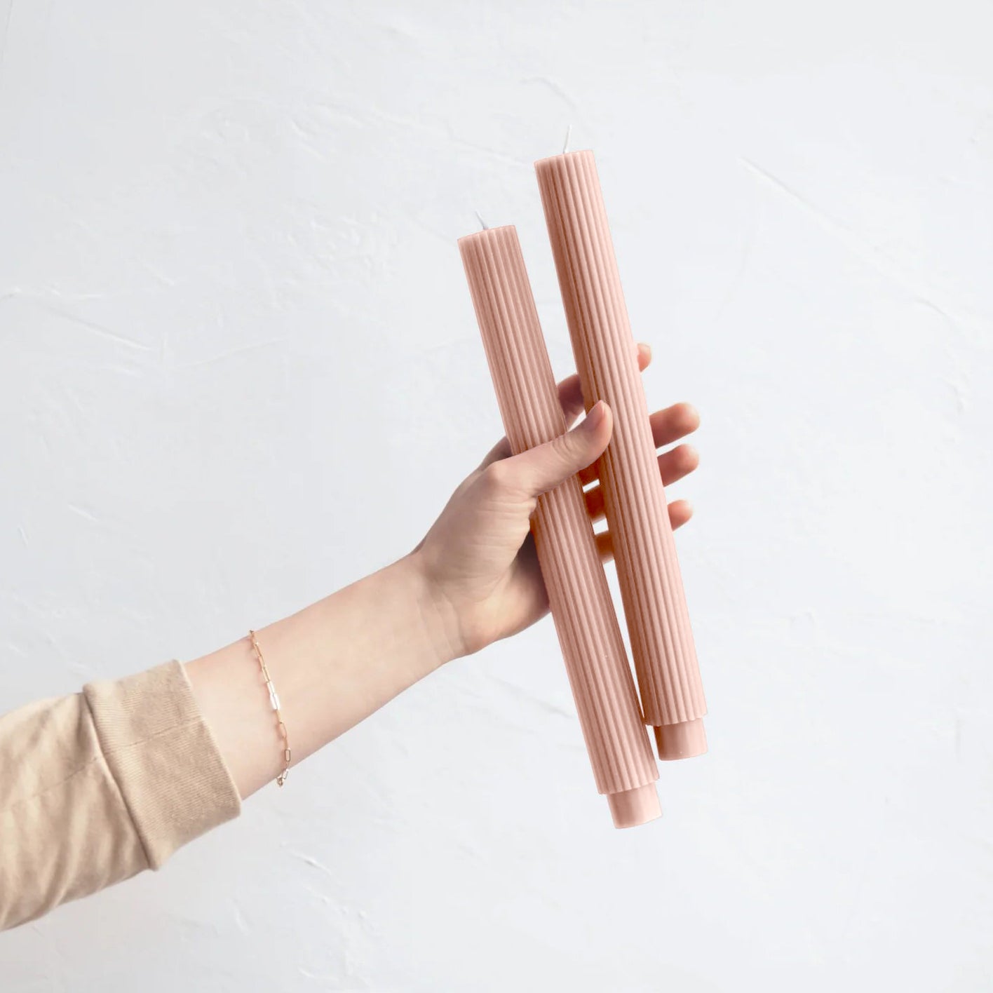 10-inch Fancy Fluted Taper Candles – Petal