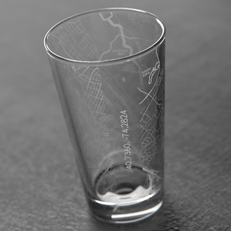 "SOMA" Etched Map Pint Glass