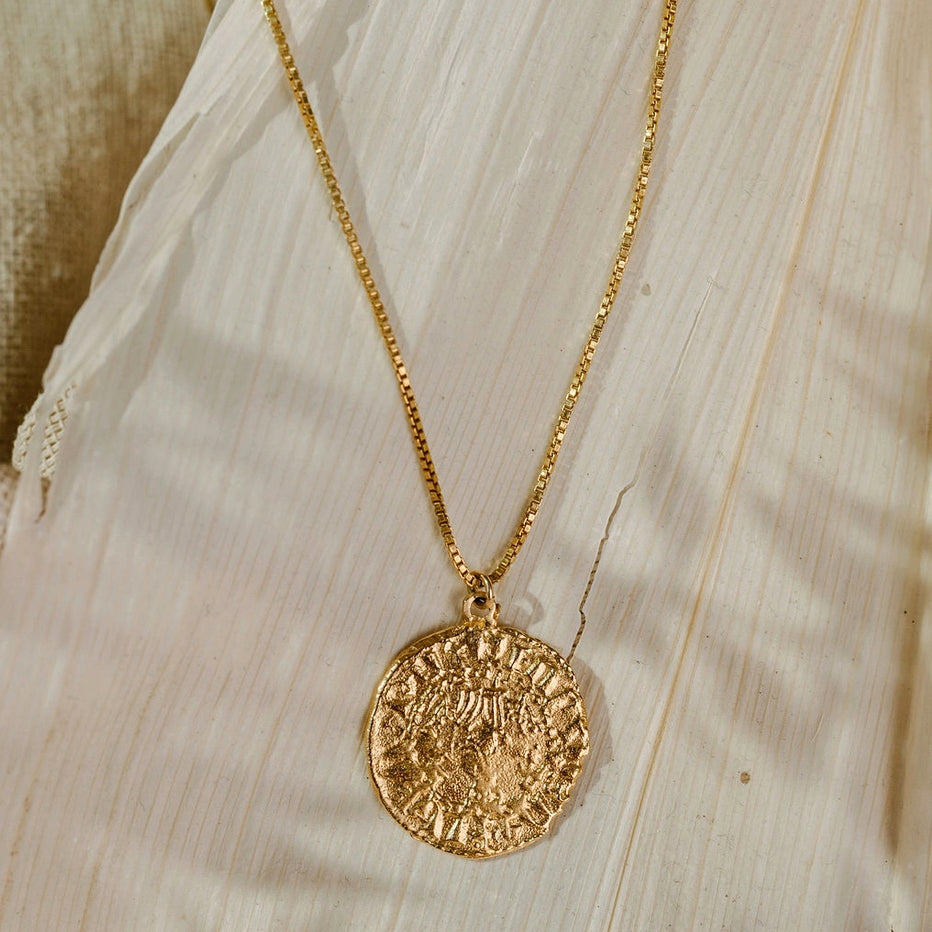 Silva Gold Coin Pendant Necklace