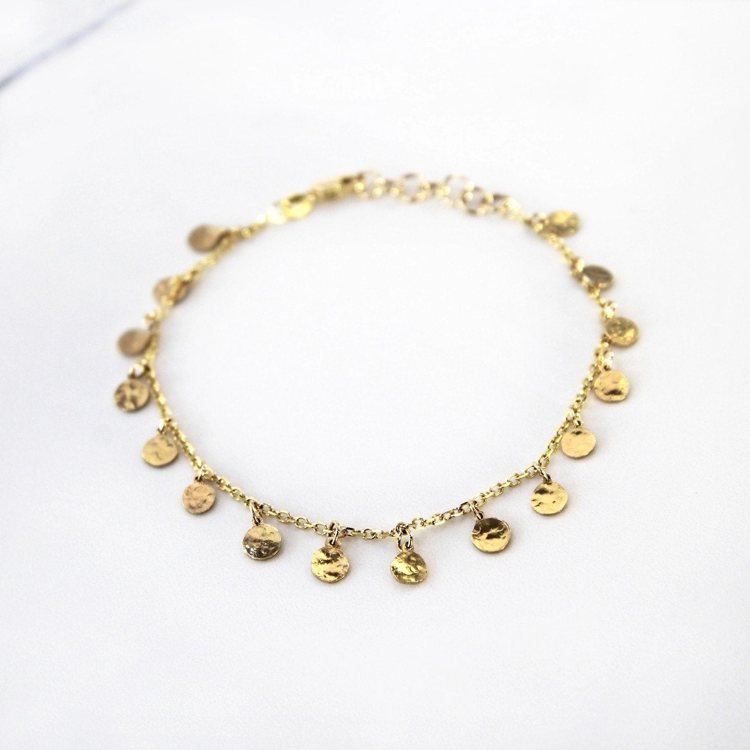 14k Gold 'Aura' 16-Dangle Bracelet