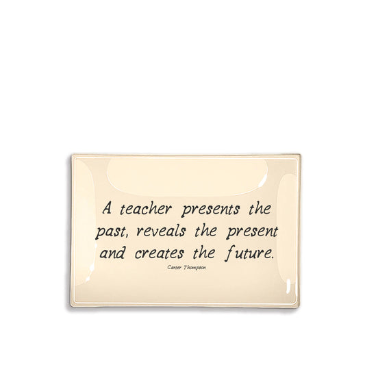 Glass Decoupage Tray - A Teacher Presents the Past...