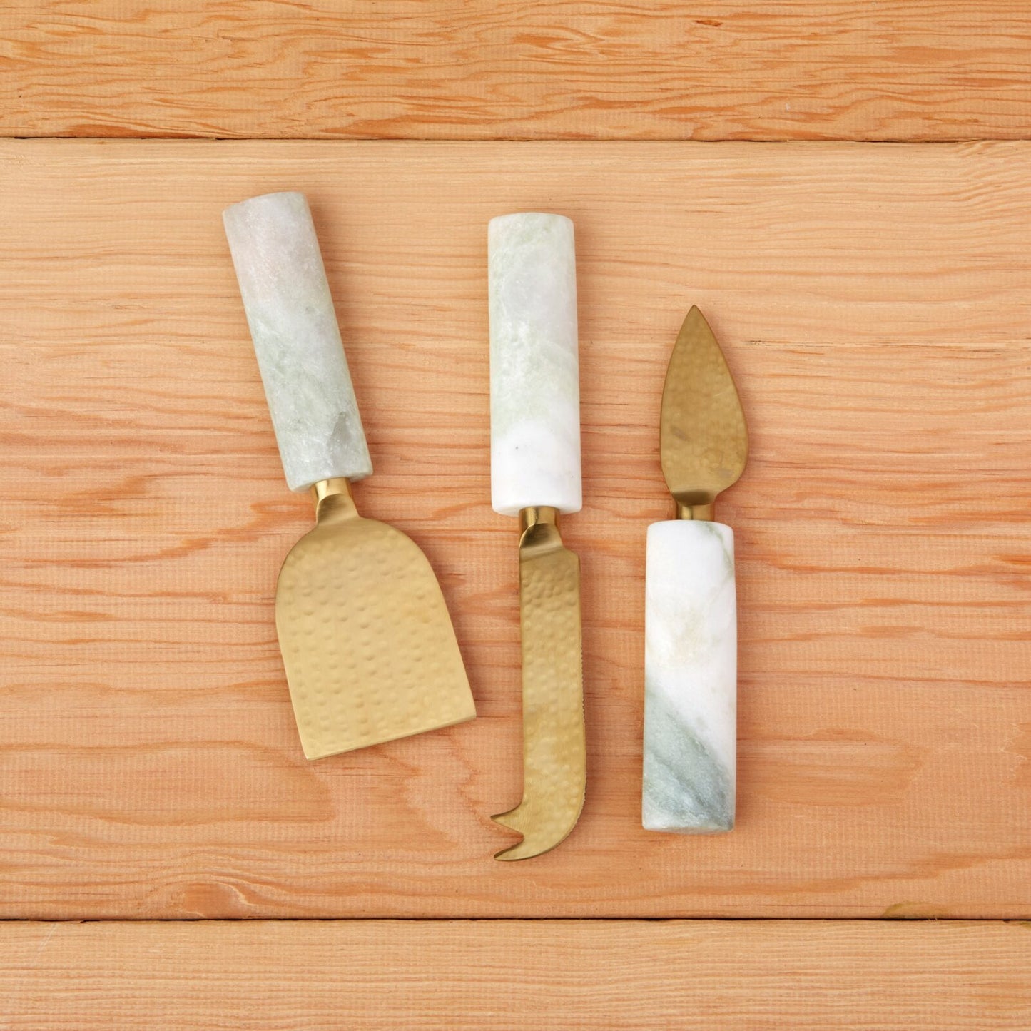 Galicia Marble Cheese Knives, Set of 3