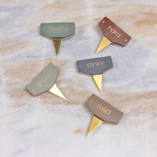 Enamel + Gold Cheese Markers (Boxed Set of 5)