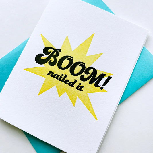 Boom! Nailed It - Letterpress Card