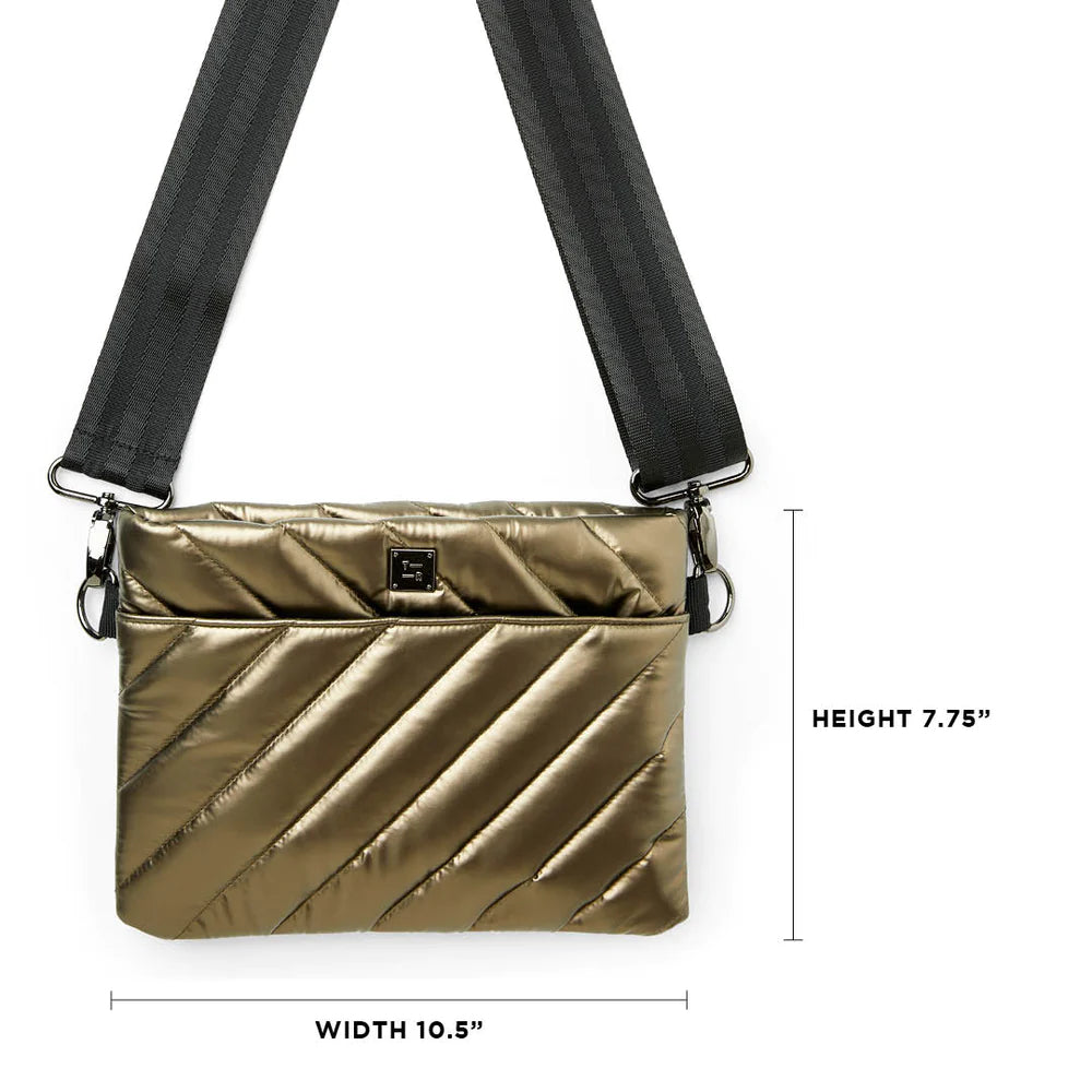 Quilted Covertible 'Diagonal Bum Bag 2.0' Waist/Crossbody Bag - Pearl Pyrite