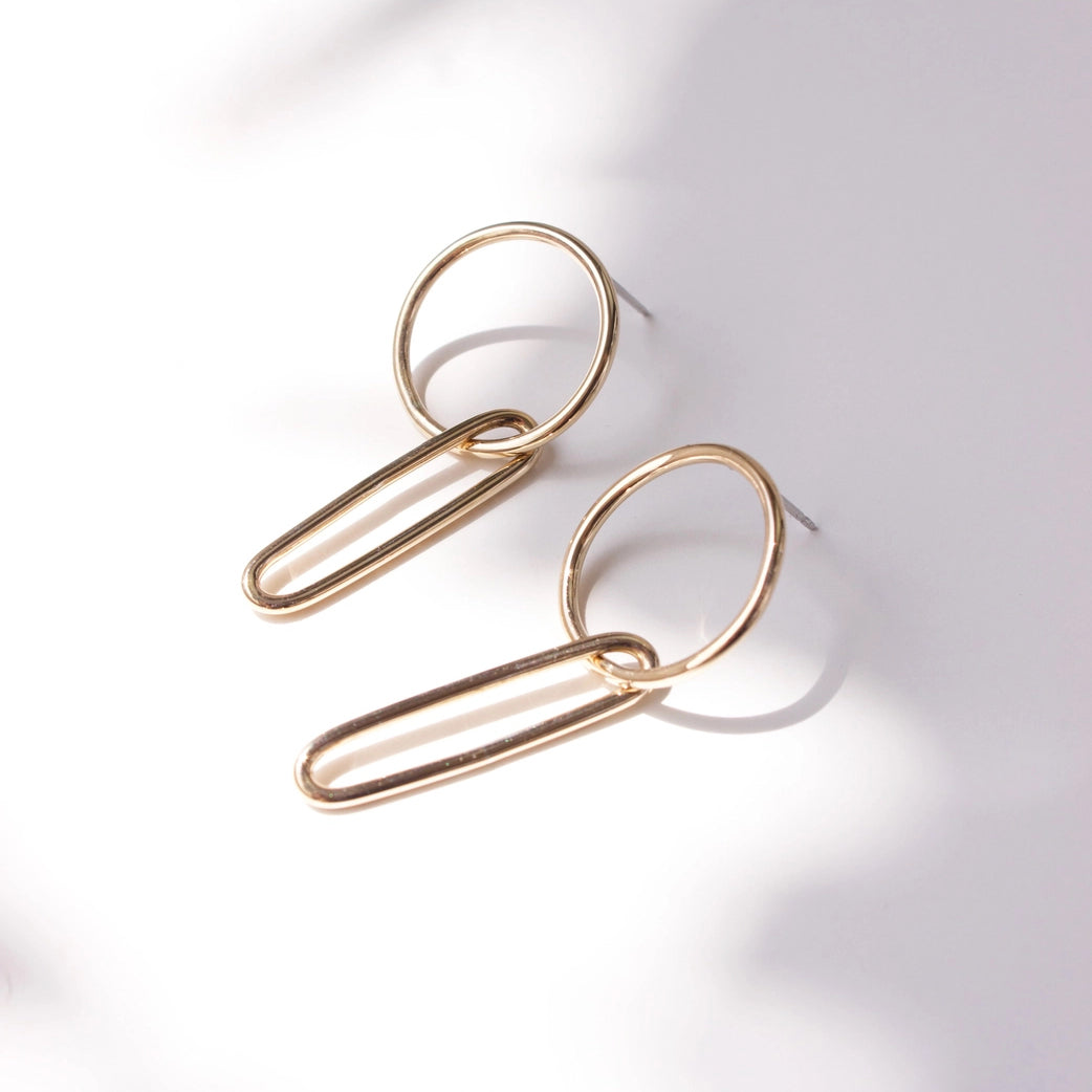 Gold Fill 'Circle Link' Earrings