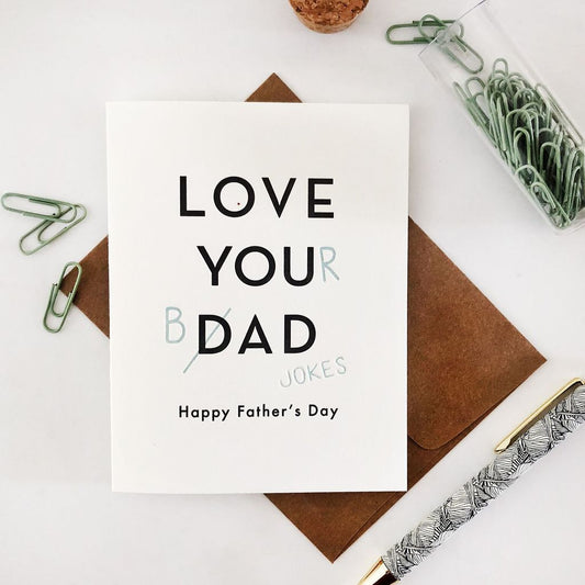 Dad (Bad) Jokes - Letterpress Card