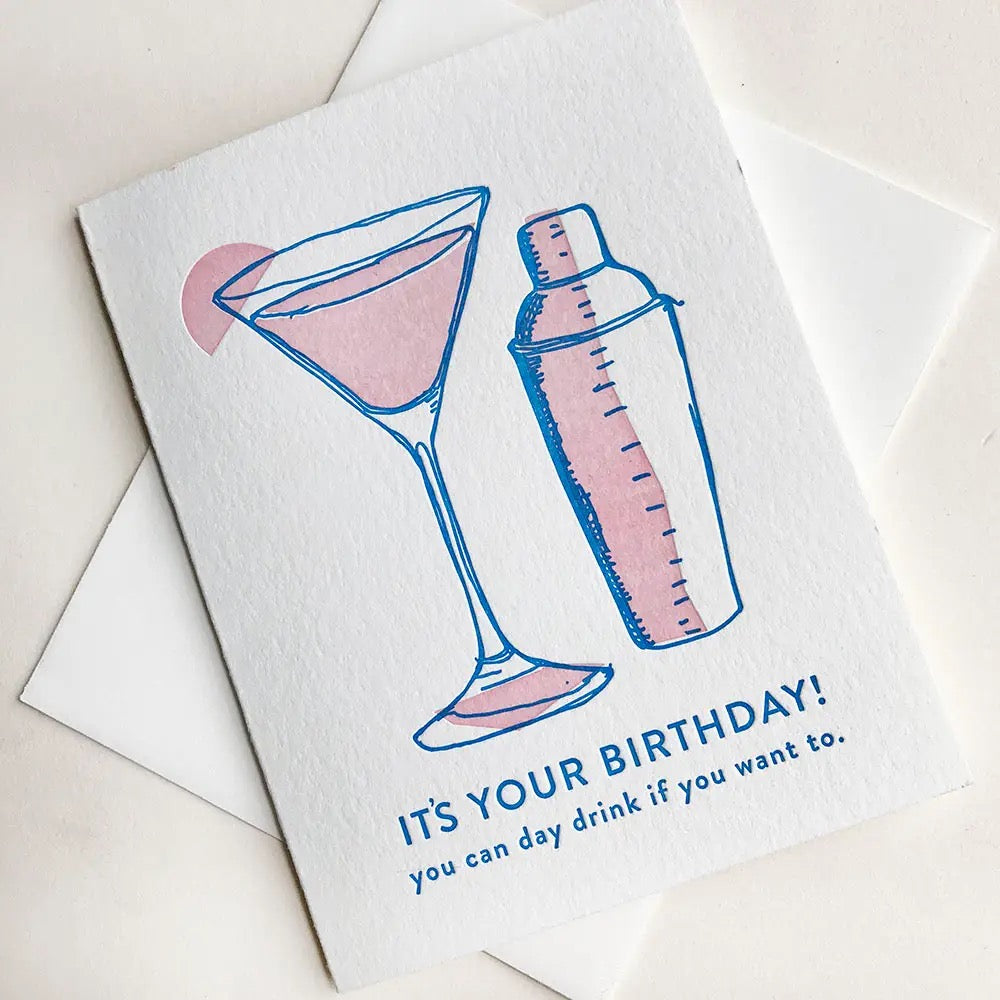 Day Drink Birthday - Letterpress Card