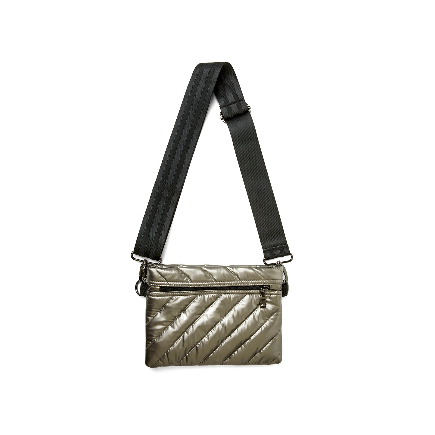 Quilted Covertible 'Diagonal Bum Bag 2.0' Waist/Crossbody Bag - Steel Volterra