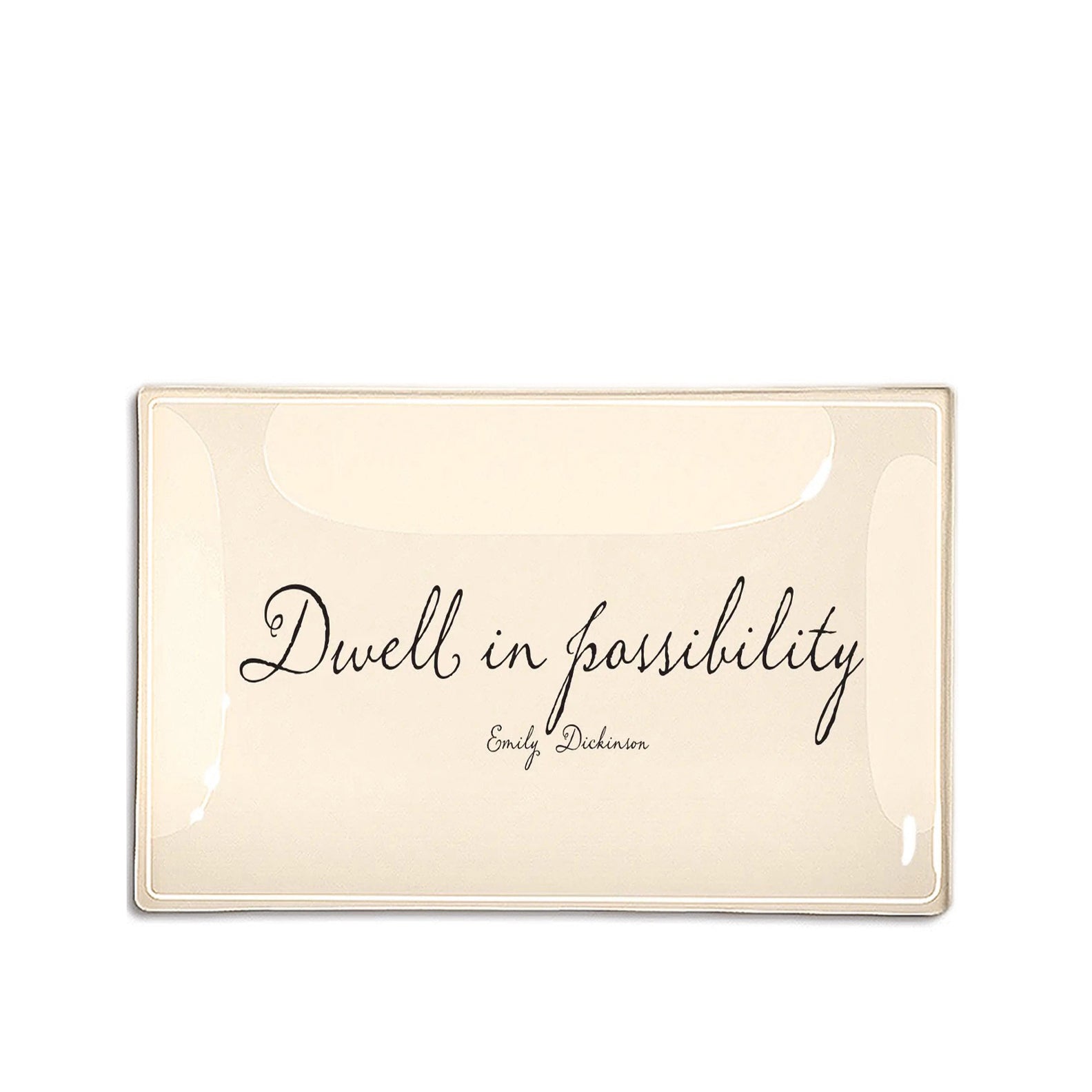 Glass Decoupage Tray - Dwell in Possibility