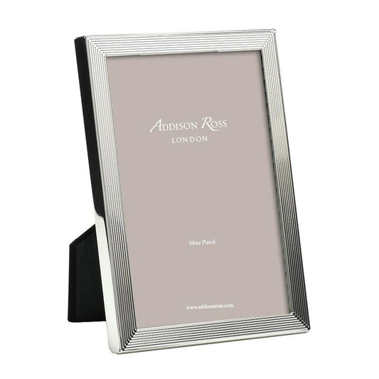 5x7 Grooved Silver Picture Frame