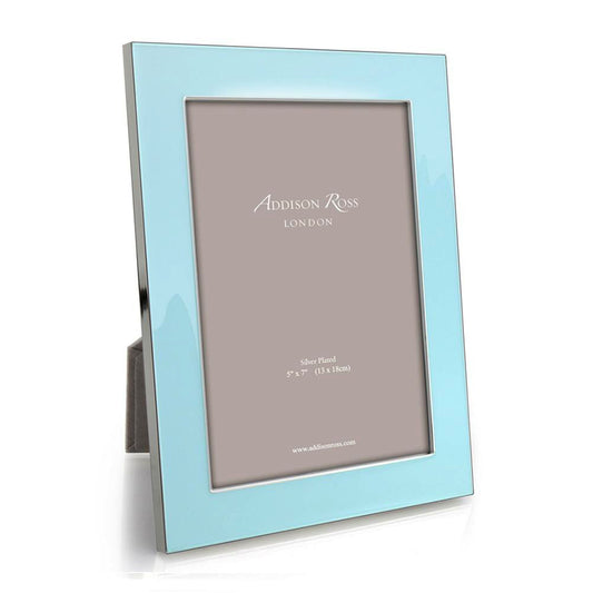 5x7 Wide Enamel + Silver Picture Frame - Ice