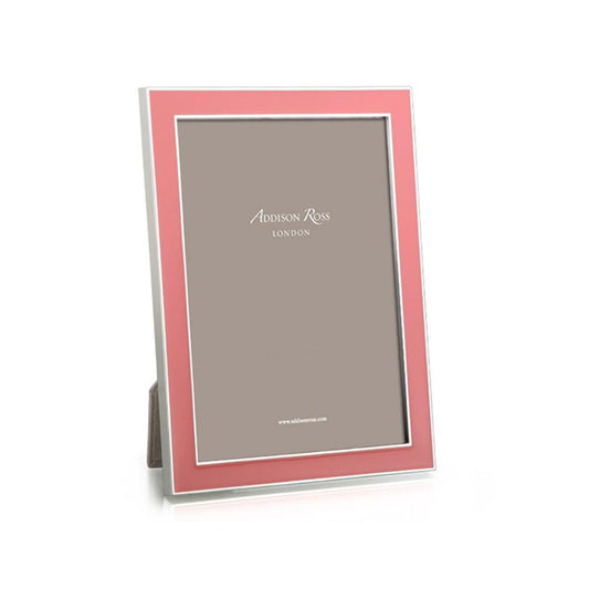 4x6 Enamel + Silver Picture Frame - Coral