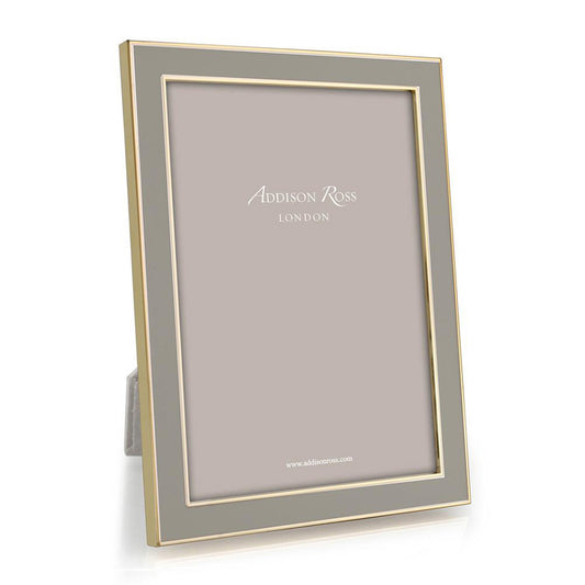 5x7 Enamel + Gold Picture Frame - Taupe